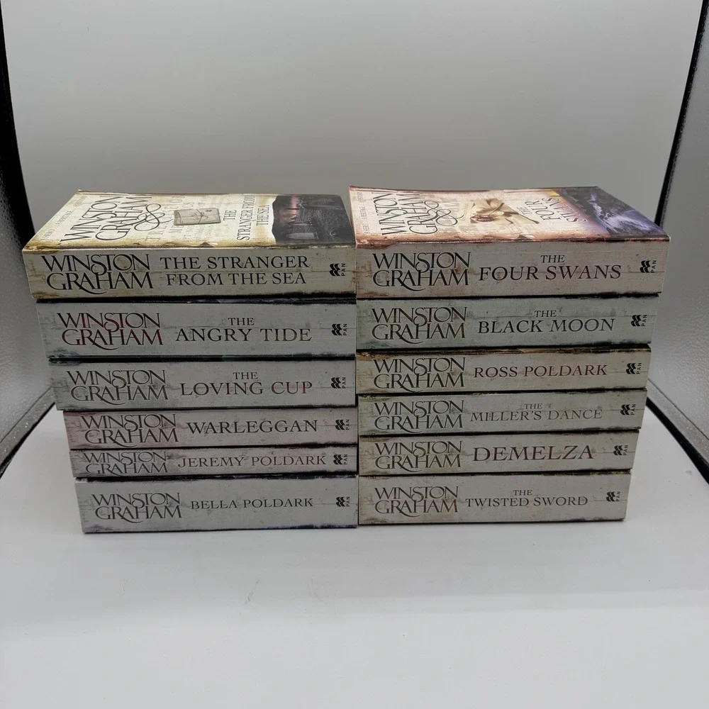 The Poldark Saga Complete Series of 12 by Winston Graham (Paperback) Pan Publish